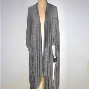 new Again long sleeveless vest hoodie cover up